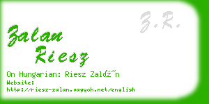 zalan riesz business card